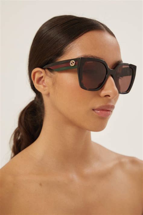 gucci havana sunglasses women|gucci oversized square sunglasses.